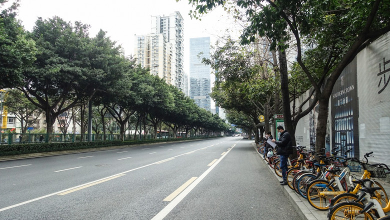 Empty City Of Chengdu In Spring Festival Vacation