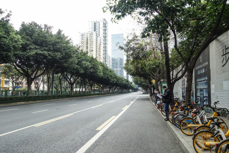 Empty City Of Chengdu In Spring Festival Vacation