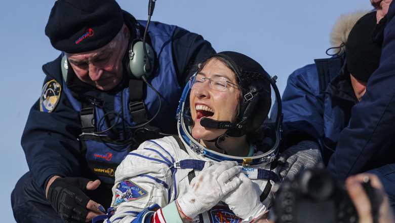 Astronautul american Christina Koch a revenit pe Pamant dupa o misiune de 328 de zile petrecute in spatiu