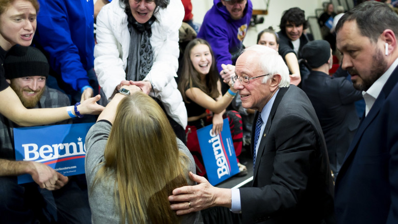 Bernie Sanders a pronit in campania electorala in New Hampshire