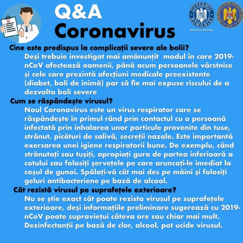 campanie guvernul României grafică despre prevenire coronavirus