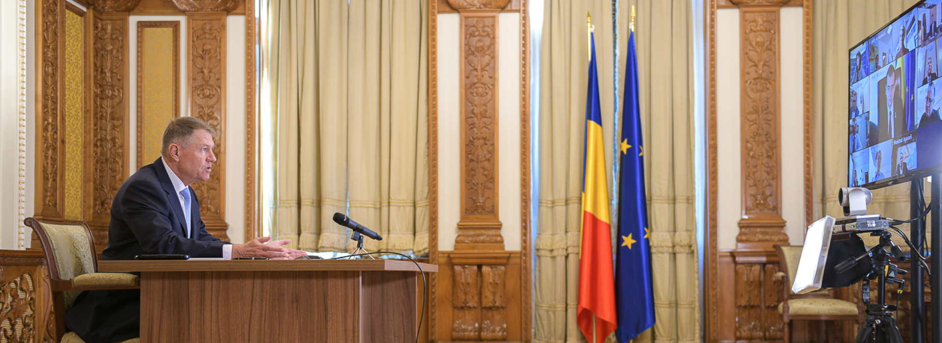 iohannis videoconferinta