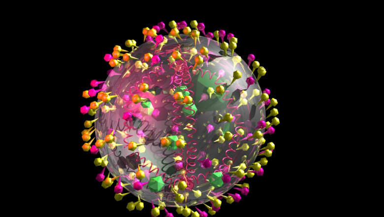 Reprezentare grafică a coronavirusului SARS-CoV2
