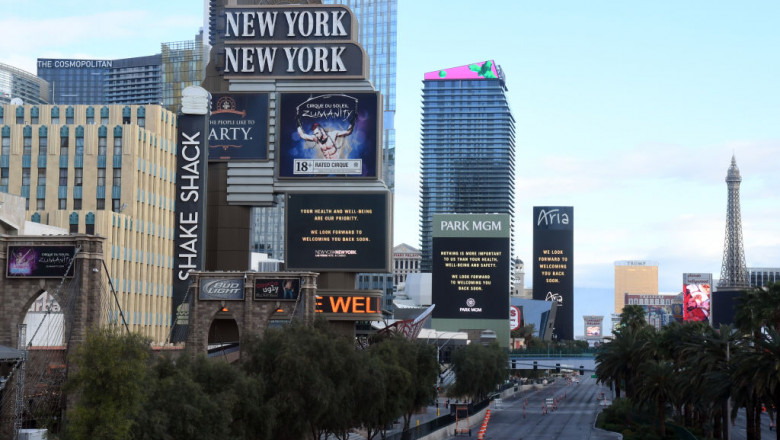 cazinourile închise în Las Vegas, din cauza coronavirusului
