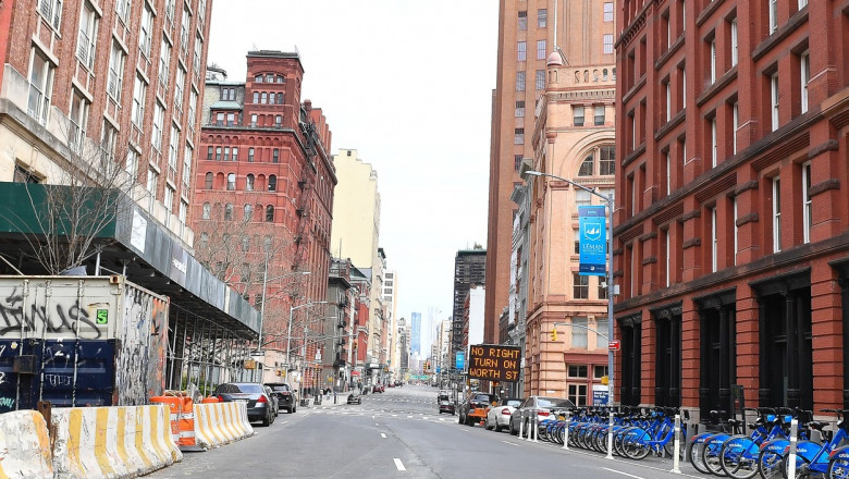 General views of Tribeca on the eve of Governor Cuomo shutting down New York City due to Coronavirus.