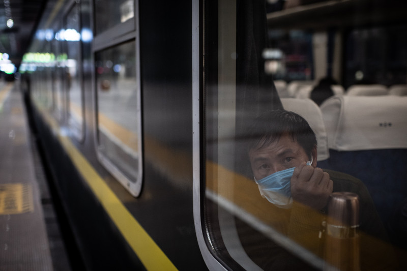First Outbound Train after Wuhan Reopens