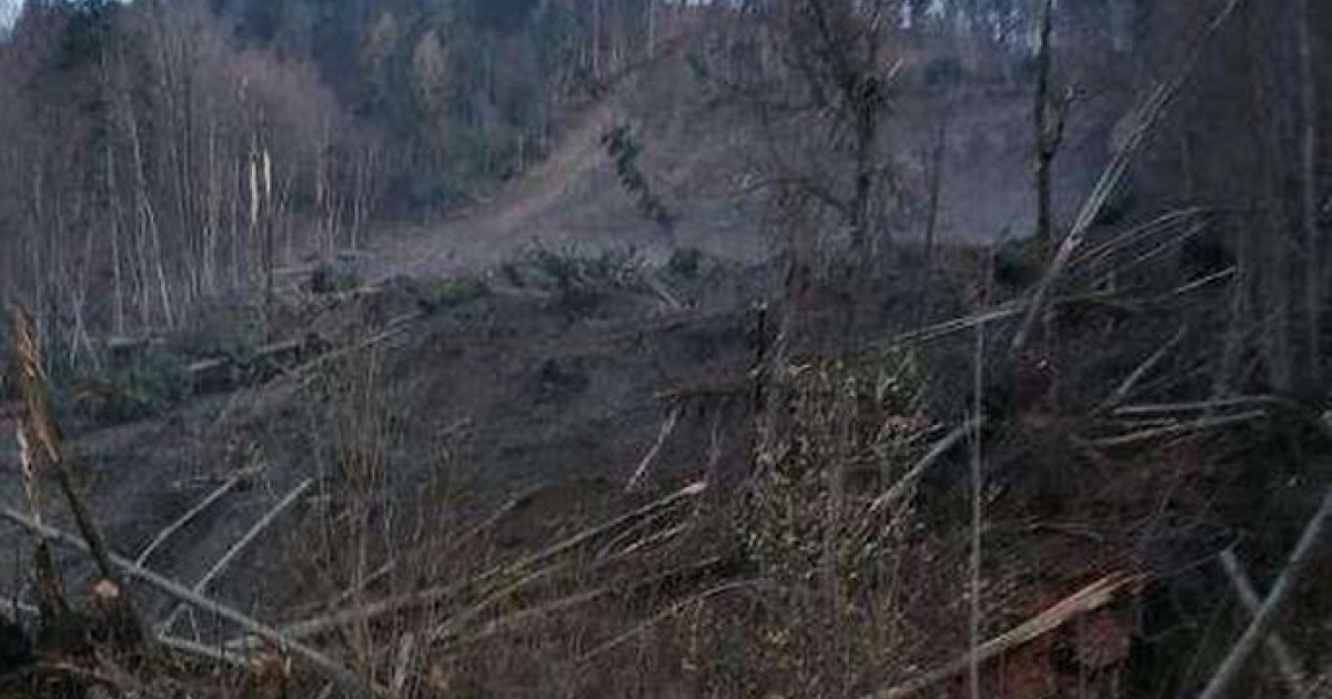 FOTO, VIDEO. Momentul unei alunecări de teren masive în Azuga ...