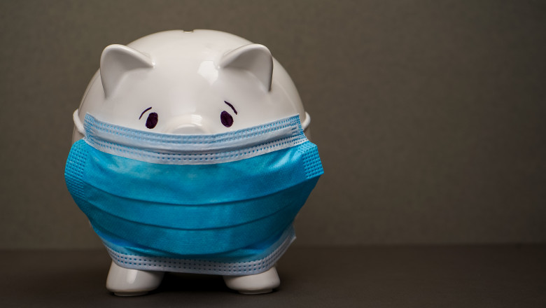 Piggy Bank Wearing A Surgical Mask