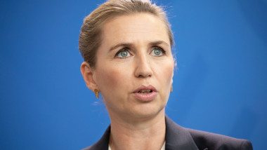 BERLIN, GERMANY - JULY 11: New Danish Prime Minister Mette Frederiksen speaks during a joint press conference with German Chancellor Angela Merkel (not in picture) at the Chancellery on July 11, 2019 in Berlin, Germany. Frederiksen, a Social Democrat, became prime minister following Danish parliamentary elections on June 5 that gave an alliance of left-wing and centrist parties a majority. (Photo by Omer Messinger/Getty Images)