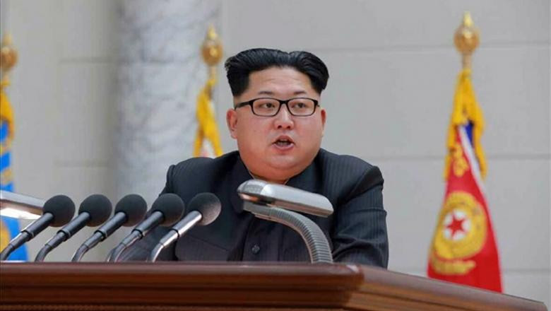 Kim Jong-un sustine o conferinta de presa la Phenian, in Coreea de Nord