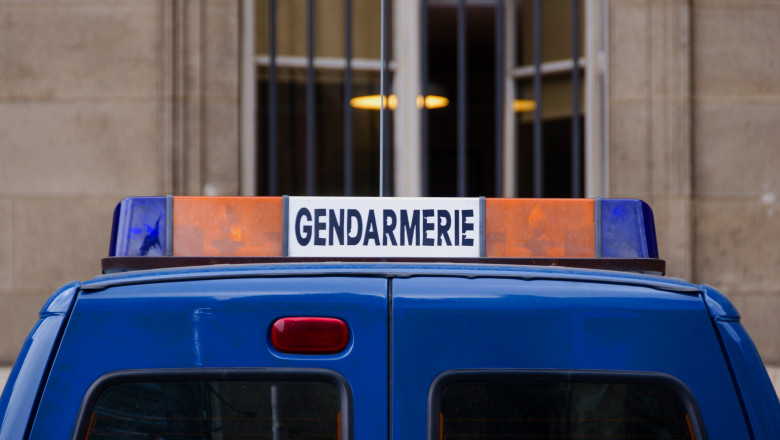 Police vehicle of the gendarmerie in Paris, France