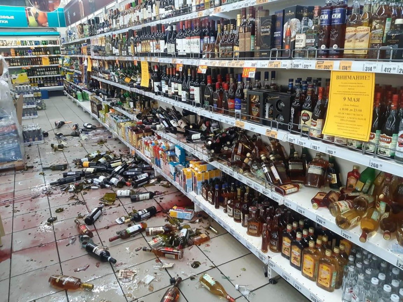 River of wine and vodka as furious shelf-stacker, 37, takes revenge on supermarket for being fired during lockdown