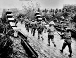 Americans cross Siegfried Line, 1945