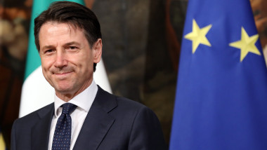 ROME, ITALY - JUNE 01: Italys Prime Minister Giuseppe Conte attends the first session of the council of ministers at Palazzo Chigi on June 1, 2018 in Rome, Italy. Law professor Giuseppe Conte has been chosen as Italy's new prime minister by the leader of the 5-Star Movement, Luigi Di Maio, and League leader Matteo Salvini. (Photo by Elisabetta Villa/Getty Images)