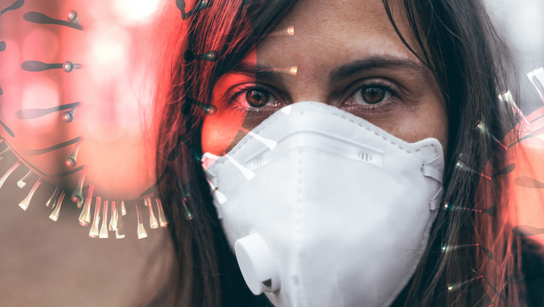 woman wearing a mask to protect from viruses
