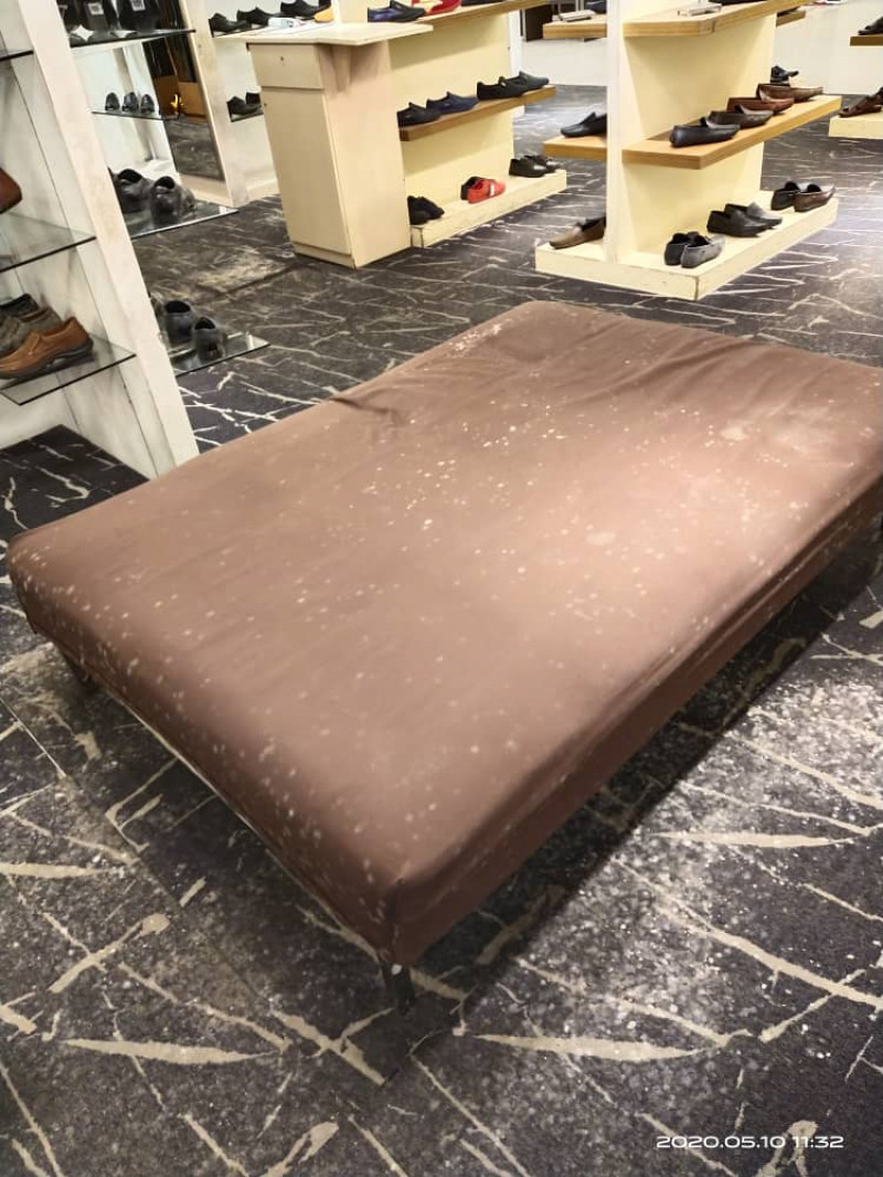 Shopping mall has deep clean after leather goods were covered in