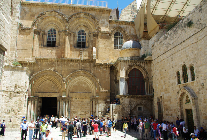 Entrance of Church of the Holy Sepulchre, Jerusalem, Israel