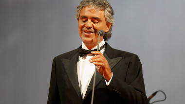JOHANNESBURG, SOUTH AFRICA - JULY 09: Tenor Andrea Bocelli performs on stage during the Celebrate Africa The Grand Finale at the Coca Cola Dome on July 9, 2010 in Johannesburg, South Africa. (Photo by Michelly Rall/Getty Images)