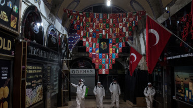 Disinfecting Teams Clean Istanbul's Grand Bazaar Amid Coronavirus Outbreak