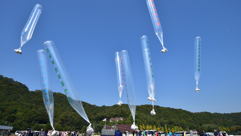 Lansare de baloane peste graniță, în 2014, din Coreea de Sud