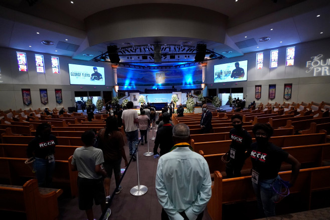 George Floyd Memorial Service In Houston