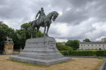 O statuie a fostului rege Leopold al II-lea, înlăturată dintr-un scuar din Anvers