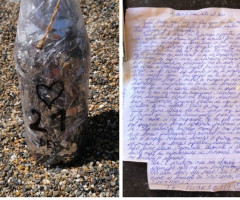 Mesaj de dragoste scris în limba română găsit într-o sticlă, pe o plajă din Irlanda. Ce îi transmite Silviu Alexandrei