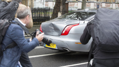 Mașina lui Boris Johnson după un accident minor