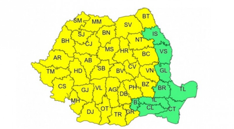 harta cod galben 10 iunie