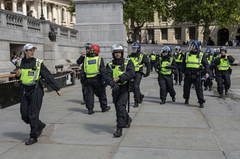 Ciocniri violente între poliție și activiștii de extremă dreapta, în Londra, în timpul protestelor anti-rasism