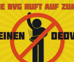Campanie inedită în mijloacele de transport din Berlin: Nu vă mai dați cu deodorant! Poate așa vă puneți masca!