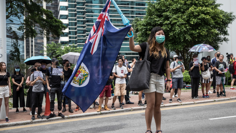 protestatara hong kong steag