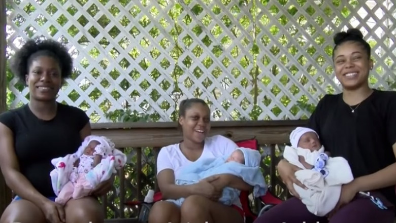 Trei surori din Ohio au devenit mame în aceeași zi