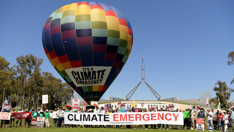 Climate Activists Rally At Parliament House