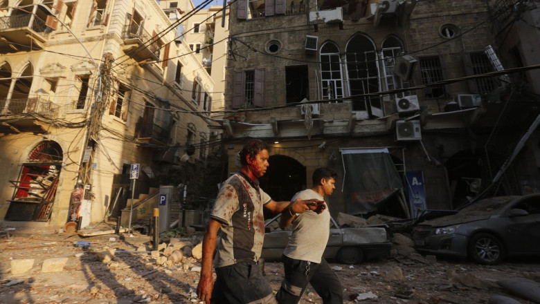 Doi bărbați răniți după explozia din Beirut