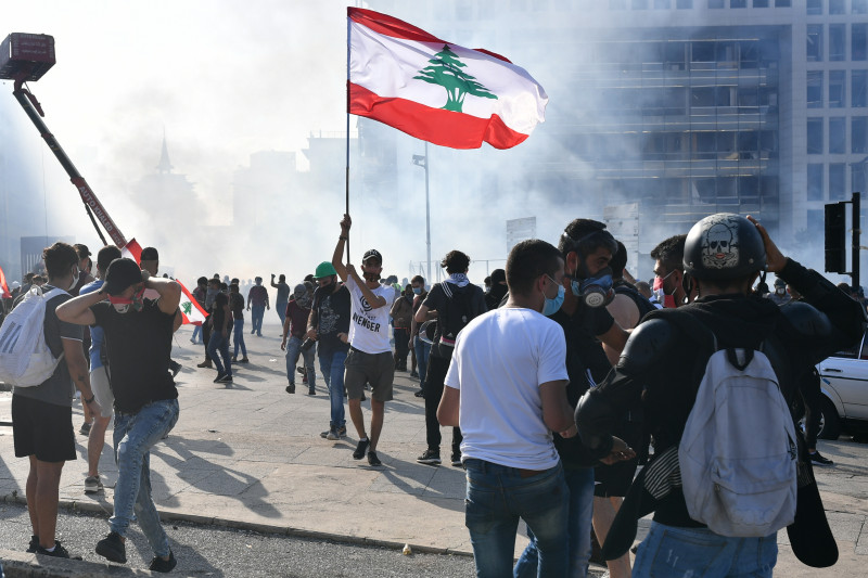 Protest in Beirut, Lebanon