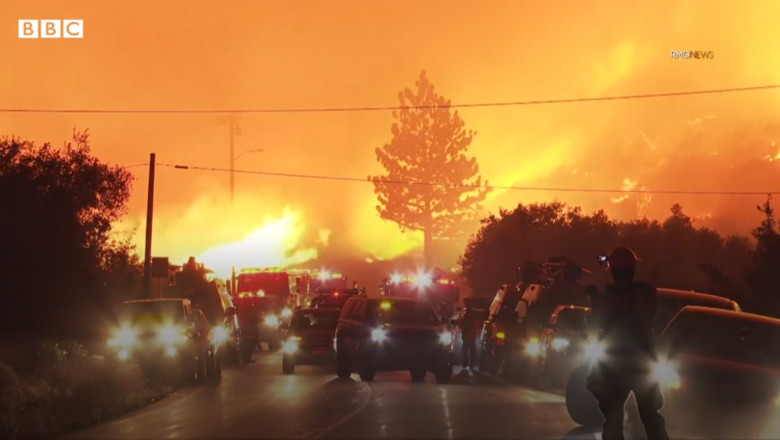 tornadă de foc în Los Angeles