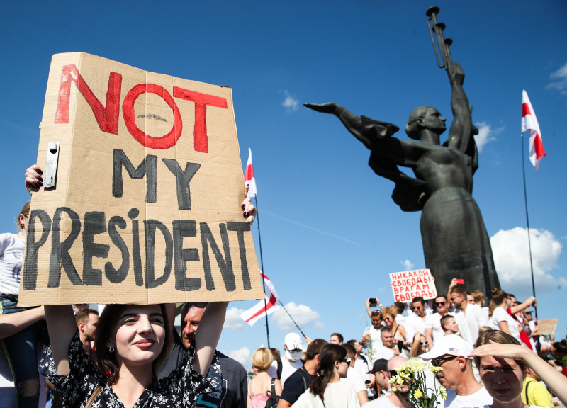 Opposition rally in Minsk, Belarus