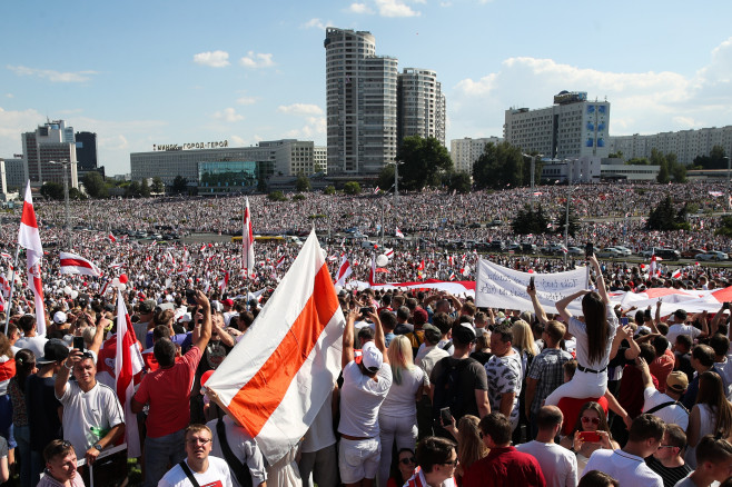 Opposition rally in Minsk, Belarus