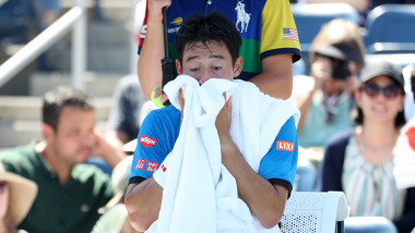 Kei Nishikori în timpul turneului US Open din 2019