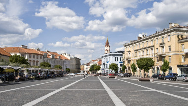 imagine din centrul orașului Vilnius, capitala Lituaniei