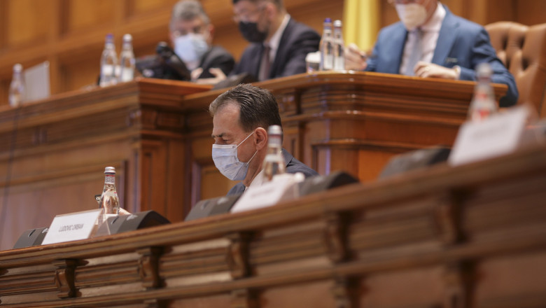 premierul ludovic orban in parlament