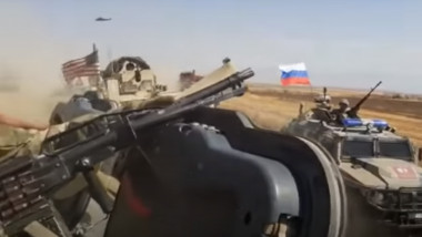 ciocnire intre blindate americane si rusești în Siria