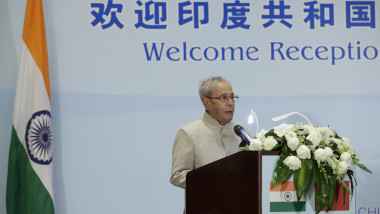 Fostul președinte al Indiei sustine un discurs la Beijing.
