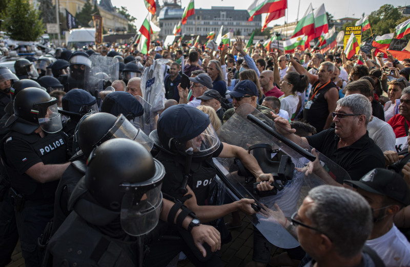 Аn anti-government protest in in Sofia.