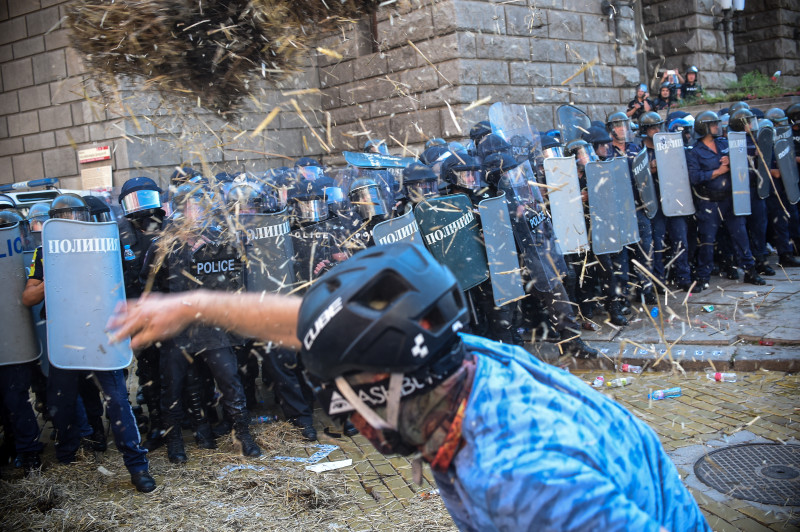 Аn anti-government protest in in Sofia