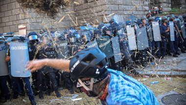 Аn anti-government protest in in Sofia