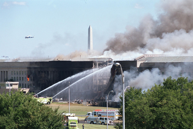Hijacked Jet Crashes into Pentagon