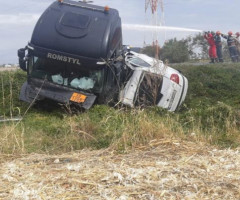 Pericol de explozie: O cisternă cu kerosen s-a răsturnat pe centura Ploieștiului. Oamenii au fost avertizați prin RO-ALERT