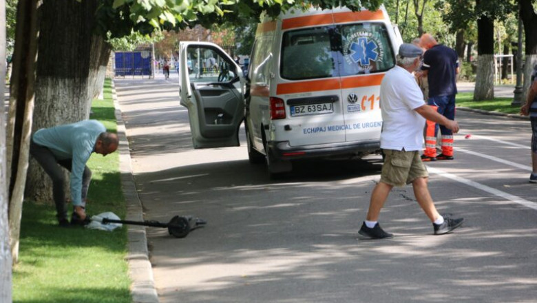 accident trotineta electrica intr-un parc